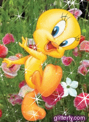 photo tweety_in_flowers.gif